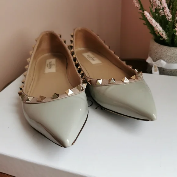 Valentino Garavani Rockstud patent leather ballet flats - Picture 7 of 8